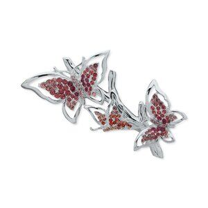 Anne Klein Pave Butterfly Pin in Silver-Tone MSRP $28 NWT
